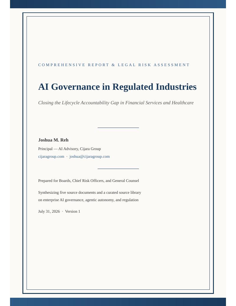 First page preview of AI Governance in Regulated Industries: Closing the Lifecycle Accountability Gap